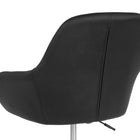 Flash Furniture - Fauteuil fonctionnel Cortana pour la maison et le bureau, dossier mi-hauteur, cuir noir (DS8012LBBLK)-Réglage pneumatique de la hauteur du siège