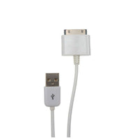 Logiix – Câble de recharge et de synchronisation, connecteur USB à 30 broches, LGX-10125, 1 m, blanc-Doté d’une fonction double de synchronisation et de recharge