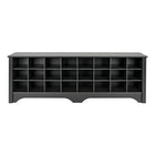 Prepac – Banc à compartiments pour le rangement de chaussures BSS-60220, 60 po, noir-Construite de bois composites laminés non toxiques avec un panneau MDF solide