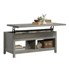 Sauder - Table basse Cannery Bridge 422876, à dessus relevable, chêne mystique-Dessus qui se soulève vers le haut et vers l'avant pour créer une surface de travail polyvalente - naviguez en ligne ou dînez tout en vous détendant sur votre canapé