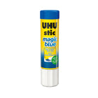 UHU - Bâtons de colle  - bleue au collage - transparente au séchage - 21 g - Paquet de 12-0,74 oz