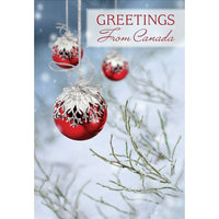 Cartes de Noël, Greetings & Best Wishes from Canada (anglais), paq./18-Toutes les cartes sont enveloppées individuellement avec cellophane