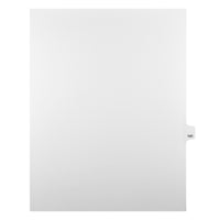 Markmaker - Intercalaires imprimes Legal, Blanc, 1/25th coupe, format lettre, sans trous, 25 tabs/PQT, 5 PQT/Boite, Numero 141-Intercalaires imprimes Legal