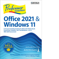 Individual Software - Professeur enseigne Office 2021 et Windows 11 avec evaluation des competences-Professor Teachs, la marque de formation informatique la plus vendue n deg 1, propose une formation realiste, interactive et complete pour Office 2021, Windows 11 et Windows 10.