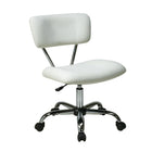 Fauteuil de bureau OSPHF Vista, blanc-Siège et dossier en vinyle rembourrés