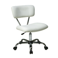 Fauteuil de bureau OSPHF Vista, blanc-Siège et dossier en vinyle rembourrés