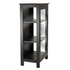 Winsome – Armoire vitrée Poppy-Les dimensions des 3 tablettes sont de 19,69 larg. x 14,06 prof. po. La hauteur de l’air dégagée à partir de la tablette inférieure est de 12,83 po.