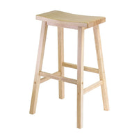 Winsome – Tabouret de style selle, 29 po, naturel-Tabouret de bar en bois de style selle, au style moderne