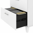 Bush Furniture - Classeur latéral à 2 tiroirs Somerset - Blanc-Fabriqué aux États-Unis à partir de composants américains et importés