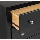 PrepacMC – Table de chevet à 2 tiroirs de la collection Sonoma, 21 3/4 po, noir-Nombre de tiroirs : 2, Dimensions intérieures : 5 haut. x 16 1/2 larg. x 12 1/2 prof. (po) – tiroir