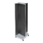 Azar Displays – Présentoir de plancher à panneaux perforés et à roulettes, 60 x 16 po, noir (700422-BLK)-En panneau perforé