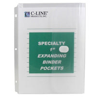 C-Line - Pochette pour reliure spécialisée avec crochet et boucle, format lettre, transparent, 10/paquet (CLI33747)-Fait de polypropylène durable de qualité d’archives et est de couleur transparente
