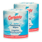 Certainty - Lingettes désinfectantes pour surfaces - non parfumé - 8" x 6" - 1500 lingettes par rouleau - Paquet de 2-Tue 99,9% des germes courants en 60 secondes