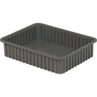 Lewis Bins+ – Contenants Stack-N-NestMD Plexton, 22,4 x 17,4 x 5 (po), gris, 4/paquet-Grandes surfaces planes sur les quatre côtés pour faciliter l’identification du contenu