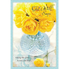 Millbrook Studios – Cartes de souhaits et enveloppes, Get Well Soon/Time To Rest And Heal, 5 3/8 x 7 3/4 po, 18/paquet (06766)-Imprimé sur du papier cartonné non couché