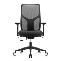 Raynor - Haut Du Dos Exécutif Chaise De Maille, Noir-Hauteur de siège réglable