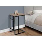 Monarch Specialties - 2172 Table D'Appoint - 24 po H/Taupe Fonce/Metal Noir-Assemblage requis: des instructions illustrees et tout le materiel sont fournis pour plus de commodite (des outils supplementaires peuvent être necessaires)