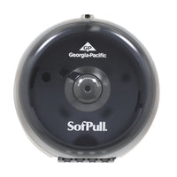 Georgia-Pacific SofPull Mini distributeur de papier hygiénique à 1 rouleau Centerpull - Fumée-Réduit les déchets dus à la sur-rotation du rouleau