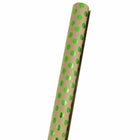 JAM Paper -  Emballage cadeau – Papier d'emballage kraft – 50 m² au total – Feuille verte à pois sur papier kraft marron – 2 rouleaux/paquet-Couleur : Kraft à pois verts, Le papier d'emballage coloré donnera envie à tous de découvrir ce qu'il y a à l'intérieur