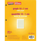 Staples - Papier de rechange, quadrillé 10:1 cm - 20 feuilles-Que vos reliures soient bien remplies