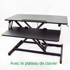 Ezywork - Convertisseur de bureau assis-debout de large 32B - 32"-La couleur noire