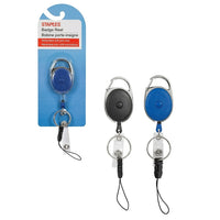 Staples - Bobine d'insigne de mousqueton rétractable - Couleurs assorti-Bobine d'insigne, pour accéder et utiliser facilement vos badges, pièces d'identité, cartes et autres éléments