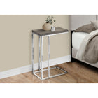 Monarch Specialties - 3253 Table D'Appoint - Taupe Fonce Avec Chrome-Garantie limitée d'un an du fabricant (détails avec le produit)