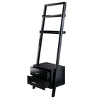 Winsome – Étagère inclinée Bellamy avec espace de rangement, noir (29522)-Silhouette inclinée contemporaine dotée d'un fini noir élégant