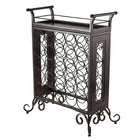 Winsome – Support à vin Silvano avec plateau amovible, 5 x 5, bronze foncé-Dimensions du porte-bouteilles assemblé (po) : 25,86 larg. x 13,50 prof. x 30,16 haut.