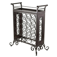 Winsome – Support à vin Silvano avec plateau amovible, 5 x 5, bronze foncé-Dimensions du porte-bouteilles assemblé (po) : 25,86 larg. x 13,50 prof. x 30,16 haut.