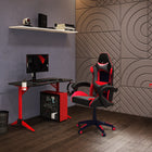 Chaise de jeu Ravagers de CorLiving - Noir/Rouge-Montage facile