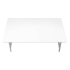 Monarch Specialties - 3790 Table De Salon - 40 po L/Blanc/Metal Argent-9