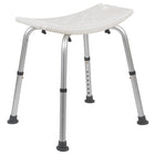 Flash Furniture Chaise De Bain Et Douche Réglable série HERCULES-Blanc (DCHY3410LWH)-Le siège texturé réduit le glissement