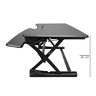 Posidesk 35 Pouces Bureau assis-debout avec plateau de clavier multi-angle-Taille du bureau : 88 x 57 cm (34,5 x 22,6 po)