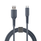 Basic Tech - Câble Micro USB de 3 pi, Charbon-elegant et sans enchevêtrement