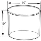 Azar Displays – Support cylindrique transparent, 10 x 10 po (556910)-10 haut. x 10 larg. x 1/8 épais. (po)