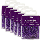 JAM Paper – Trombones standard, violet, 6 paquets de 100, total de 600 (2183753g)-Violet