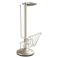 Support pour papier toilette, nickel satiné-Acier chromé de grande qualité