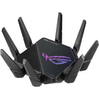 ASUS - Routeur de jeu ROG Rapture GT-AX11000 Pro Wi-Fi 6 tribande - Noir-Le Wi-Fi 6 tri-bande ultra-rapide augmente les vitesses jusqu'à 11 000 Mbps, avec des canaux de 160 MHz pour une meilleure efficacité et un meilleur débit