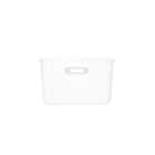 Gry Mattr - Boîte de rangement avec couvercle de 14,4 x 10,45 x 6,5 po - grande - blanche-Couvercle amovible