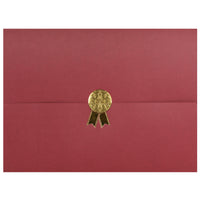 St. James - Porte-certificats/porte-documents - Sceau d'or avec ruban d'or - bourgogne - paquet de 5-Ajoutez une touche d'élégance, de cérémonie et de sincérité à l'attribution de reconnaissance