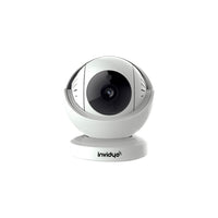 Invidyo - Moniteur video pour bebe avec vision nocturne et communication bidirectionnelle, blanc-Moniteur pour bebe
