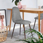 FurnitureR - Chaise de salle manger grise, ensemble de 4, CHARLTON-3 mois