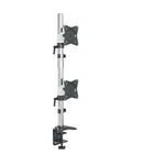 ShoppingAll - Bras vertical pour moniteur LCD Support de bureau/bras pour moniteur-Blanc-Peut accueillir deux moniteurs 15"-32", le bras peut supporter jusqu'à 17,6lb/8kg de moniteur avec un trou de montage VESA de 75mm x75mm ou 100mm x 100mm.