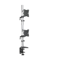 ShoppingAll - Bras vertical pour moniteur LCD Support de bureau/bras pour moniteur-Blanc-Peut accueillir deux moniteurs 15"-32", le bras peut supporter jusqu'à 17,6lb/8kg de moniteur avec un trou de montage VESA de 75mm x75mm ou 100mm x 100mm.
