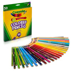 Crayola Crayons de couleur, couleurs variées - 2 paquets de 50 crayons-Avec un choix de couleurs vives et audacieuses, les enfants ne manqueront pas de transformer des dessins simples en œuvres d'art dynamiques