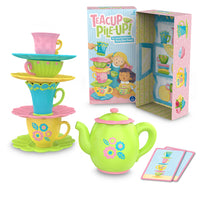 Educational Insights - Tasse de thé Pile-Up ! ™-Jeu de séquence préscolaire : Pouvez-vous empiler une tour de tasses de thé sur votre soucoupe sans basculer ou culbuter ? Soyez le premier à construire et à terminer votre tour correctement pour gagner cette course de relais royal.