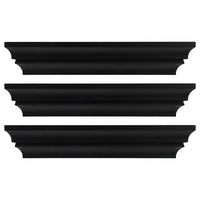 Kiera Grace – Corniche/tablette murale profilée Madison, 16 po, noir, 3/ensemble (FN00281-5MC)-Corniche/tablette murale décorative