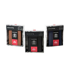 Porte-cartes/carte d'identité rabattable en cuir avec protection RFID-Boîte-cadeau à motif à carreaux
