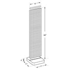 Azar Displays – Présentoir à 4 panneaux perforés, base piédestal, transparent (700770-CLR)-Dimensions : 60 haut. x 16 larg. (po)